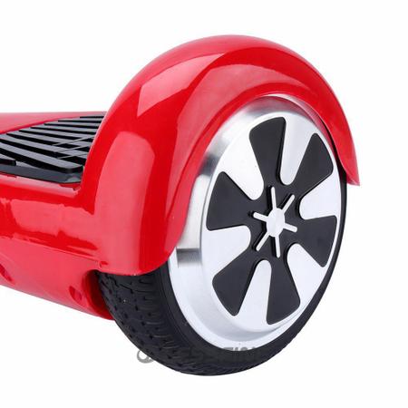 Imagem de Skate Elétrico Hoverboard 6.5" VERMELHO Bluetooth e LED com Bolsa - Bateria Samsung - Smart Balance