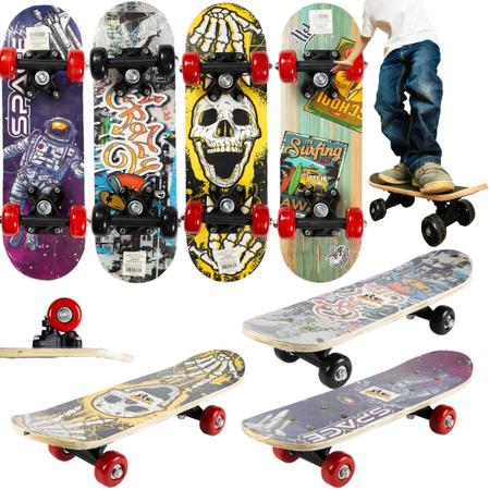 Imagem de Skate Infantil Criança com Capacete Kit Proteção Completo