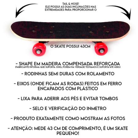 Imagem de Skate Infantil Criança Skatinho de Verdade Shape em Madeira