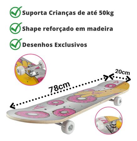 Mini Skate Feminino com Capacete Kit Proteção Rosa Esqueite - BFX - Mini  Skate - Magazine Luiza