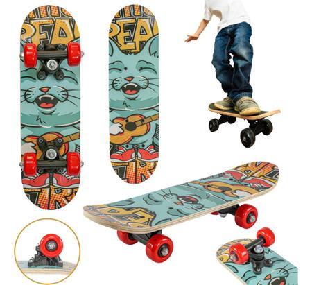 Skate infantil iniciante montado completo criança tamanho p - 43cm - ARTE  DE RUA - Skate Infantil - Magazine Luiza