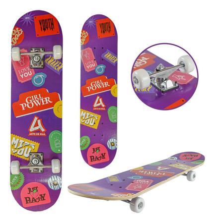 Mini Skate Infantil Menina Feminino Completo Board Rosa Kids em Promoção na  Americanas
