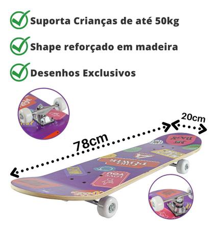 Skate feminino menina anime annie lol semi profissional iniciante com  capacte proteção rosa completo - Hypeboards - Skate Infantil - Magazine  Luiza