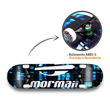 Imagem de Skate Profissional Montado Original Mormaii Abec 5 Maple 7 Laminas Completo Iniciante Até 100kg