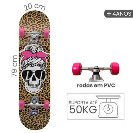 Skate feminino menina anime annie lol semi profissional iniciante com  capacte proteção rosa completo - Hypeboards - Skate Infantil - Magazine  Luiza