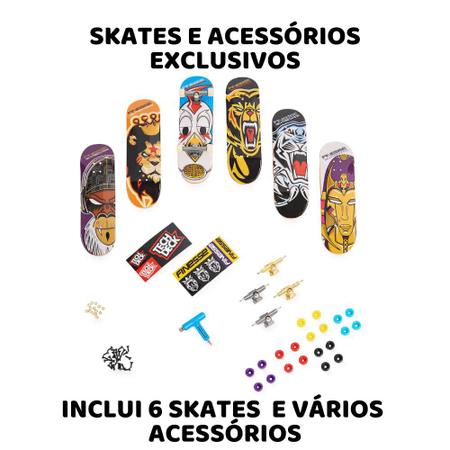 Skates De Dedo Tech Deck Kit Com 6 Sk8 Shop Acessórios Sunny