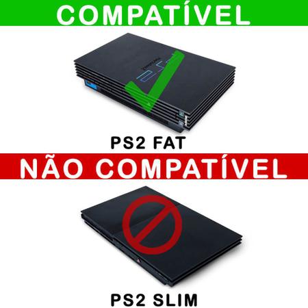 Imagem de Skin Compatível PS2 Fat Adesivo - Preto Black Piano