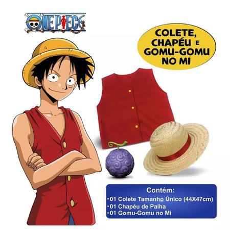 Fantasia One Piece Luffy Chapéu de Palha com Colete em Promoção na