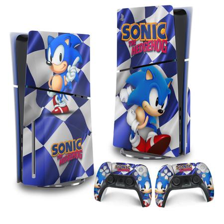 Imagem de Skin PS5 Slim Adesivo Vertical - Sonic