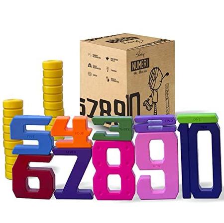 Skoolzy Number Blocks Toddler Toys Preschool Learning Activities