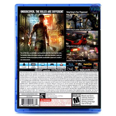  Sleeping Dogs: Definitive Edition- PlayStation 4