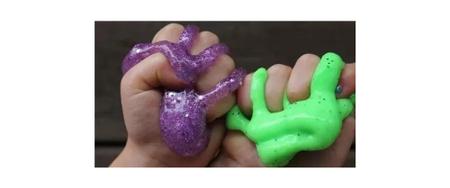 Imagem de Slime com glitter puxa puxa geleca geleia magica kit com 4 potes de 180 gramas cada colorida