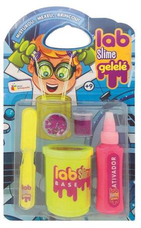 Imagem de Slime Gelelé Lab Slime Kit Faz Slime Rosa Neon - Doce Brinquedo