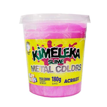 Imagem de Slime Kimeleka Metal Colors 180g Art Kids Caixa com 12