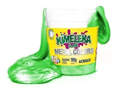 Imagem de Slime Kimeleka Metal Colors 180g Art Kids Caixa com 6 Potes