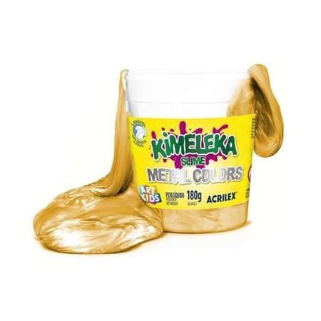 Imagem de Slime Kimeleka Metal Colors 180g Art Kids Caixa com 6 Potes