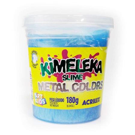 Imagem de Slime Kimeleka Metal Colors 180g Art Kids Caixa com 6 Potes