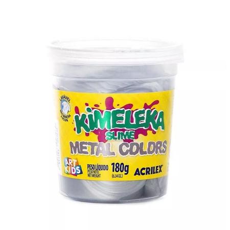 Imagem de Slime Kimeleka Metal Colors Cinza 180G Art Kids - Acrilex