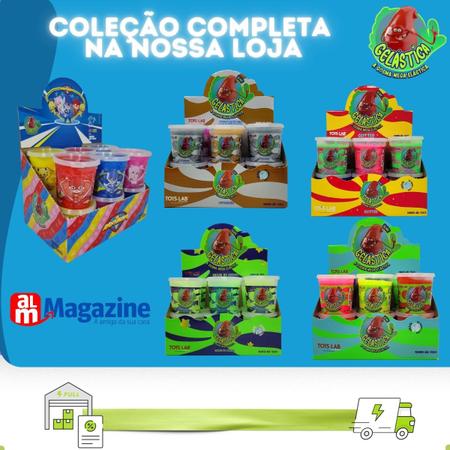 Imagem de Slime Kit com 12 Gelastica Brilha No Escuro Mega Elástica Original Toy