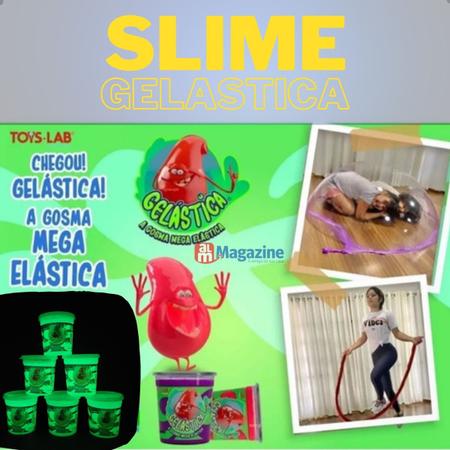 Imagem de Slime Kit com 12 Gelastica Brilha No Escuro Mega Elástica Original Toy