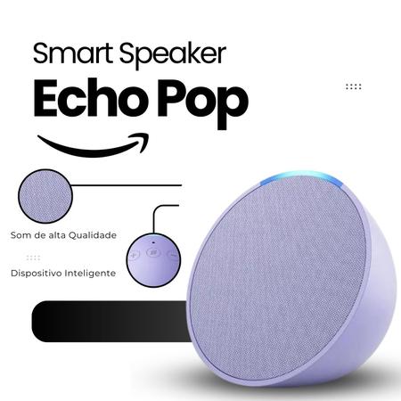 Imagem de Smart Speaker Compacto com Alexa Som Imersivo e Conectividade Avançada Echo Pop Amazon C2H4R9