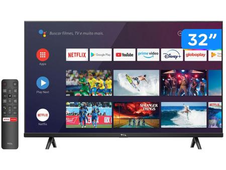 Smart TV 32” HD LED TCL S615 VA 60Hz - Android Wi-Fi e Bluetooth
