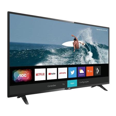 Imagem de Smart TV 43" LED AOC 43S5295/78G com WiFi, 2 USB, 3 HDMI, Controle com Botão Netflix e 60Hz