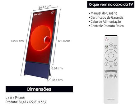 Imagem de Smart TV 4K QLED 43” Samsung The Sero Wi-Fi