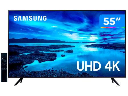 Smart TV 55” Crystal 4K Samsung 55AU7700 - Wi-Fi Bluetooth HDR