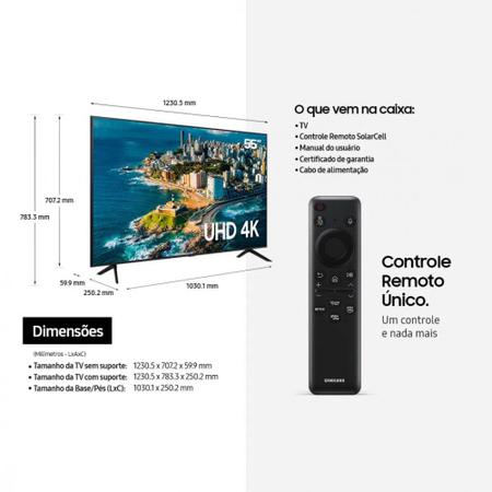 Imagem de Smart TV 55 UHD 4K Samsung  55CU7700 Gaming Hub Processador Crystal