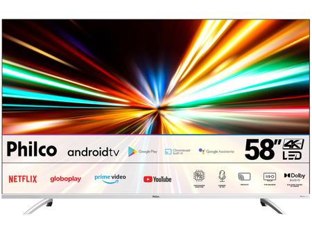 Imagem de Smart TV 58" 4K UHD D-LED Philco Fast Smart PTV58GAGSKSBL Android Wi-Fi Bluetooth 3 HDMI