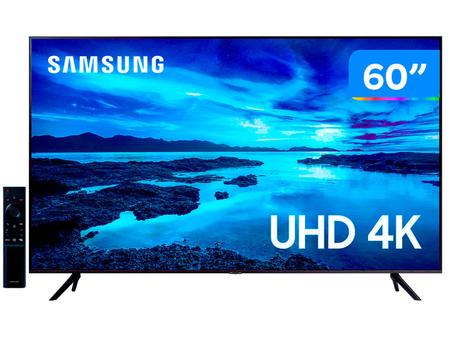 Smart TV 60” 4K Crystal Samsung 60AU7700 Wi-Fi - Bluetooth HDR Alexa Built  in 3 HDMI 1 USB - TV 4K Ultra HD - Magazine Luiza
