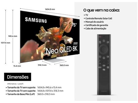 Imagem de Smart TV 75” 8K Neo QLED Samsung QN75QN900B