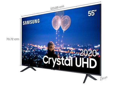 Imagem de Smart TV Crystal UHD 4K LED 55" Samsung - 55TU8000 Wi-Fi Bluetooth HDR 3 HDMI 2 USB UN55TU8000GXZD