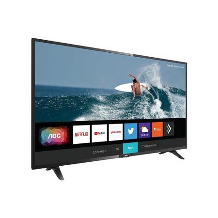Imagem de Smart TV LED 32" AOC 32S5295/78G HD HDR com Wi-Fi, 2 USB, 3 HDMI, Botões Netflix/Youtube e 60 Hz