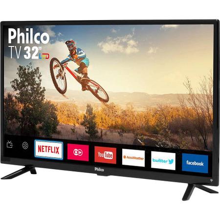 Imagem de Smart TV LED 32" Philco PTV32G50SN HD com Conversor Digital 2 HDMI 1 USB Wi-Fi Áudio Dolby Preta