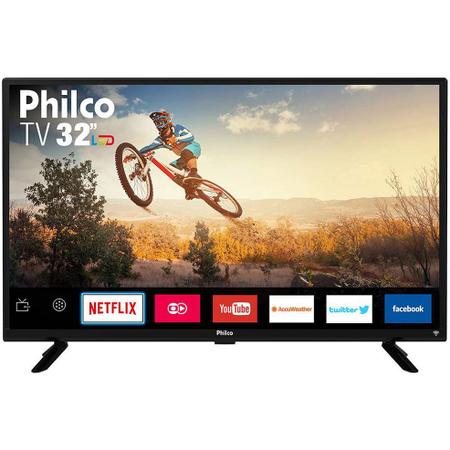 Imagem de Smart TV LED 32" Philco PTV32G50SN HD com Conversor Digital 2 HDMI 1 USB Wi-Fi Áudio Dolby Preta