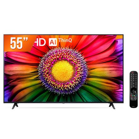 Imagem de Smart TV LED 55" Ultra HD 4K LG 55UR8750PSA ThinQ AI 3 HDMI 2 USB Wi-Fi Bluetooth HDR10