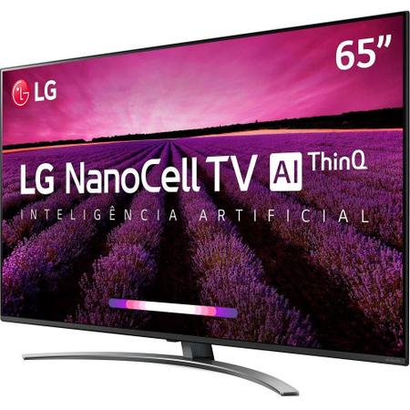 Imagem de Smart TV LED 65" UHD 4K LG 65SM8100 Inteligência Artificial ThinQ AI NanoCell 4 HDMI 2 USB