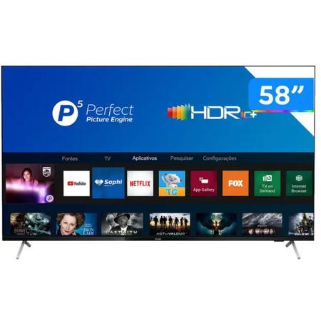 Imagem de Smart TV Philips 58" PUG7625 4K UHD P5 WI-FI Bluetooth HDR 3 HDMI 2 USB