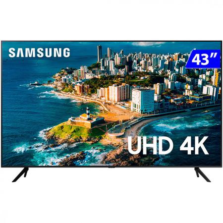 Imagem de Smart TV Samsung 43 Polegadas 4K Wi-Fi Tizen Crystal Comando de Voz UN43CU7700GXZD