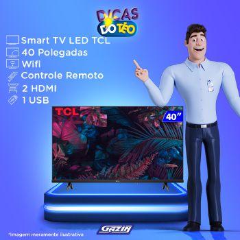 Smart TV Led 40 TCL 40S615 FHD Android Controle Remoto com