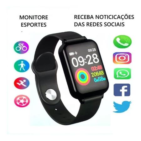 Smart Watch B57 Relógio Inteligente App Hero Band - Preto