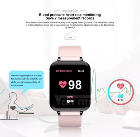 Smart Watch B57 Relógio Inteligente App Hero Band - Rosa