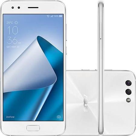 Imagem de Smartphone Asus Zenfone 4 Branco 4GB Memória Ram Dual Chip Tela 5.5" 64GB Câmera dual Traseira 12MP + 8MP