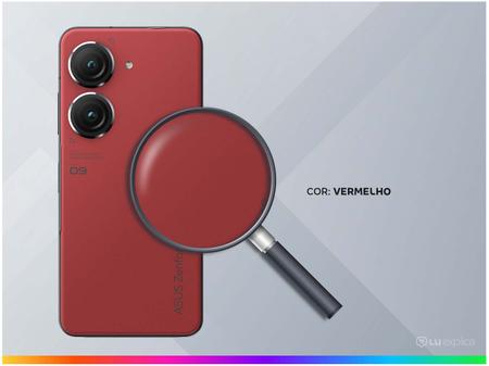 Imagem de Smartphone Asus Zenfone 9 128GB Vermelho 5G Snapdragon 8+ 8GB RAM 5,92" Câm. Dupla + Selfie 12MP