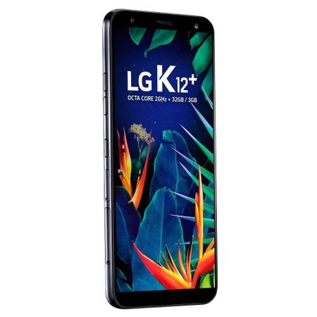 Imagem de Smartphone LG K12+, Dual Chip, Preto, Tela 5.7", 4G+WiFi, Android 8.1, Câm Traseira 16MP e Frontal 8MP,32GB