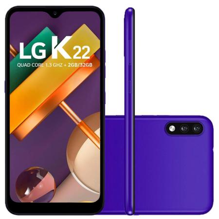 Imagem de Smartphone LG K22 com Tela de 6,2", 4G, 32GB e Câmera Dupla de 13 MP + 2 MP