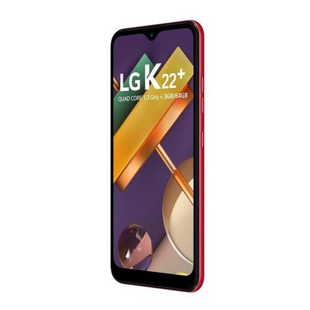 Imagem de Smartphone LG K22+ Vermelho Tela 6.2P 13MP 4G+Wi-fi Android 10 Quad-core 1.3GHZ 3GB RAM64GB