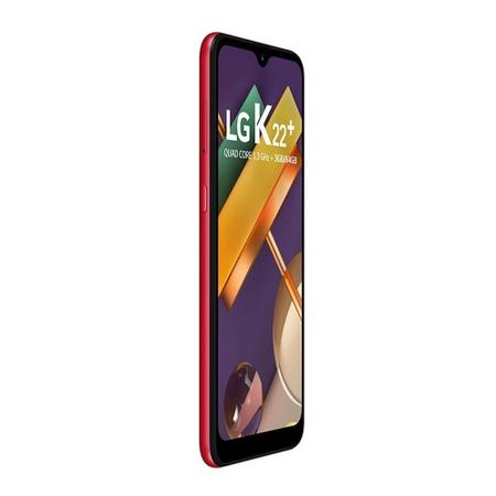 Imagem de Smartphone LG K22+ Vermelho Tela 6.2P 13MP 4G+Wi-fi Android 10 Quad-core 1.3GHZ 3GB RAM64GB